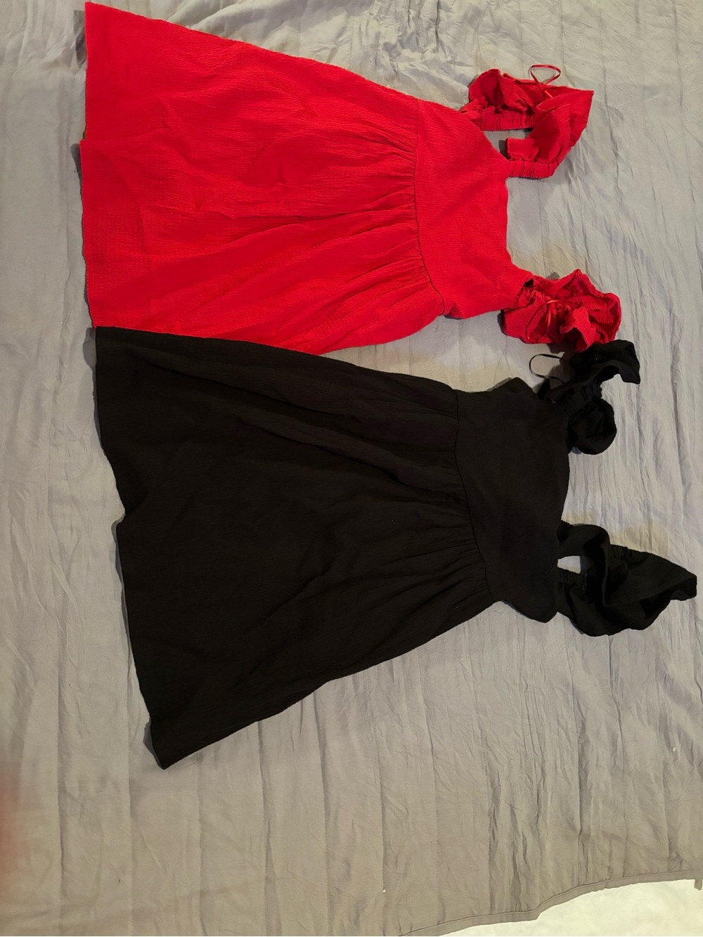 Girls' Red and Black Sleeveless Party Dresses